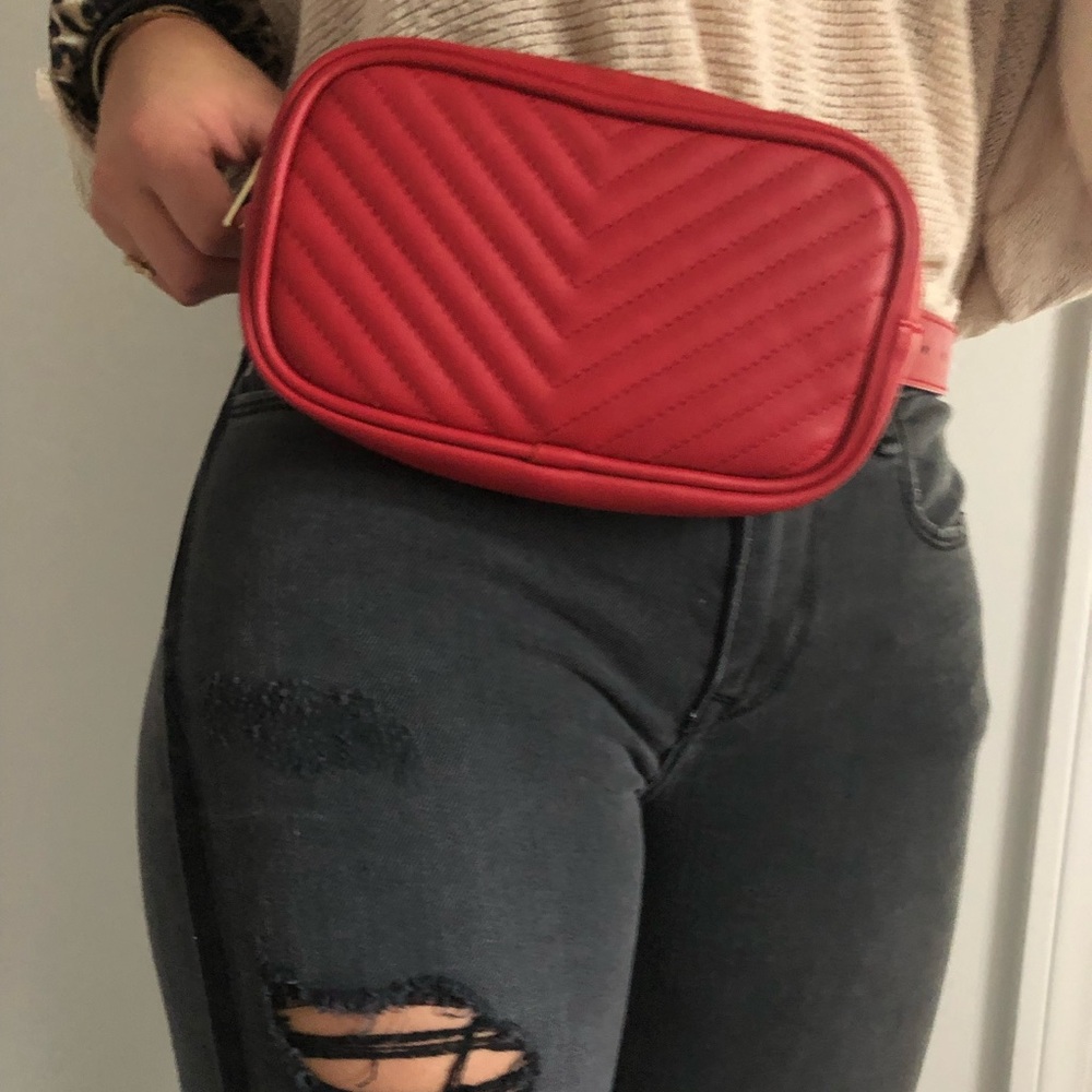 Red fanny pack